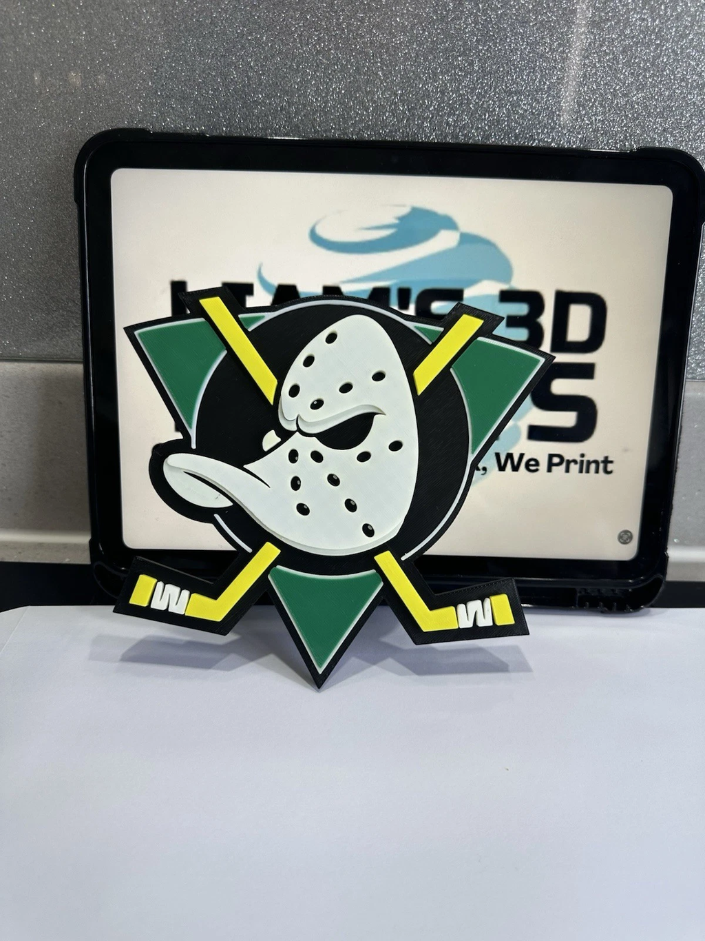 Decorative Anahelm Mighty Ducks Logo Room Sign Display