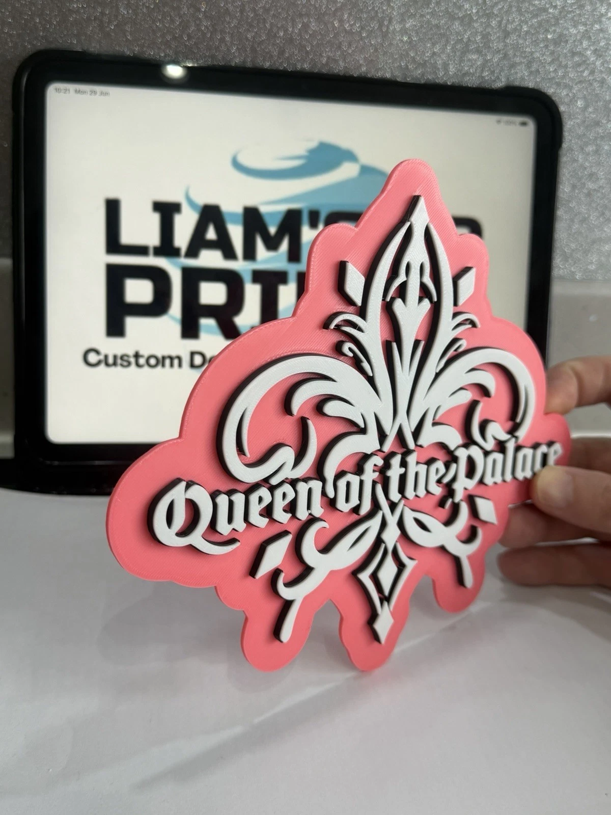 Decorative Queen Of The Palace Fallon Sherrock Logo Sign Display Mancave darts