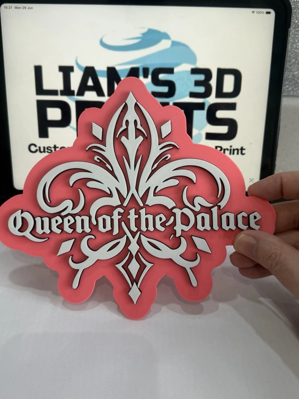 Decorative Queen Of The Palace Fallon Sherrock Logo Sign Display Mancave darts