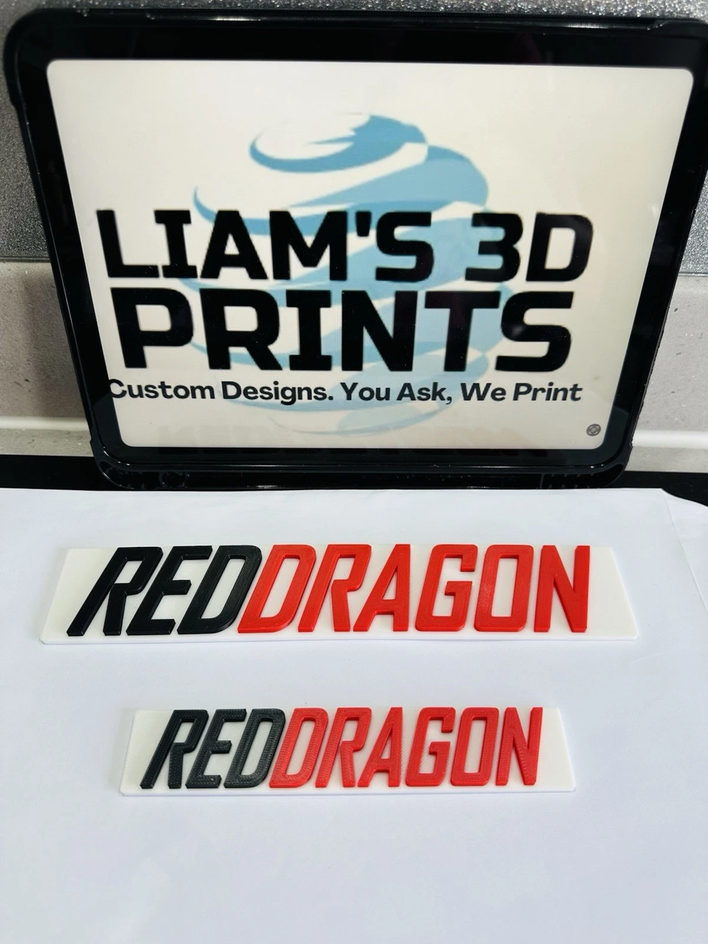 Decorative Red Dragon Logo Sign Display Mancave Bar darts