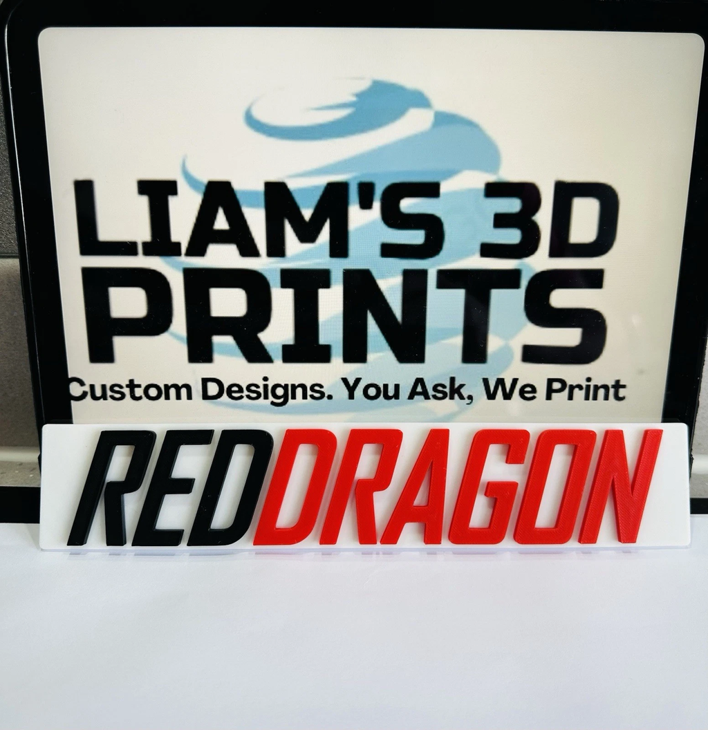 Decorative Red Dragon Logo Sign Display Mancave Bar darts
