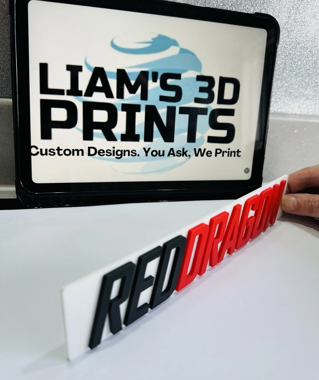 Decorative Red Dragon Logo Sign Display Mancave Bar darts