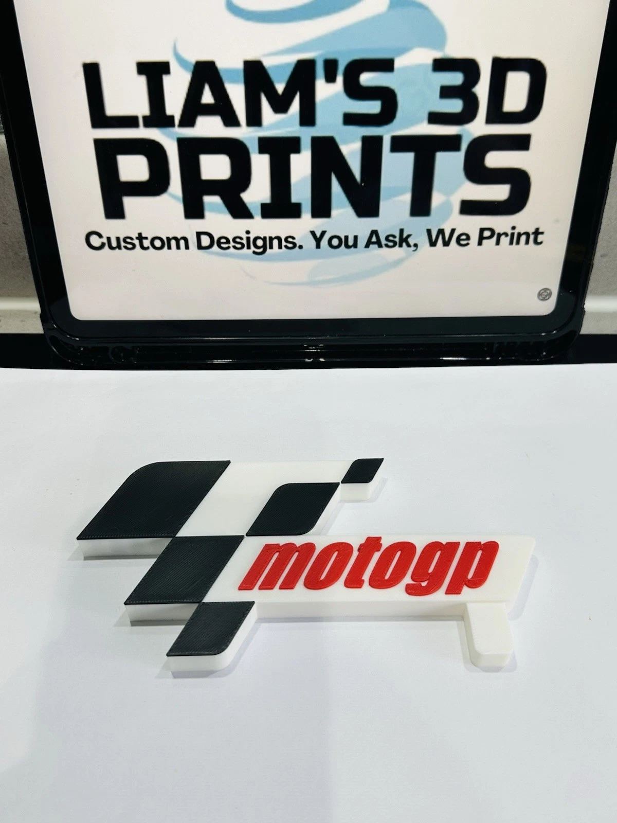 Decorative Moto GP Motorcycle Racing Logo Room Sign Display Standing