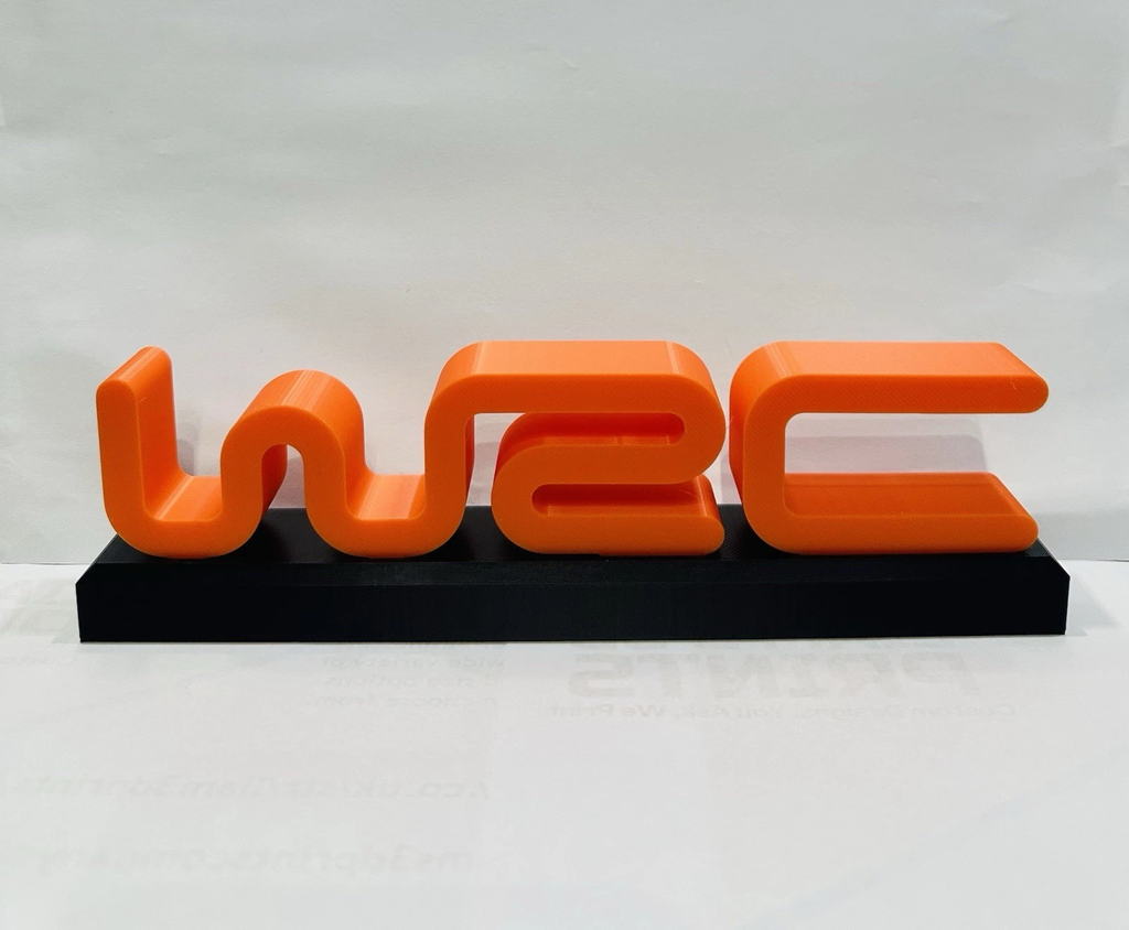 Decorative WRC World Rally Championships Logo With Stand Room Sign Display