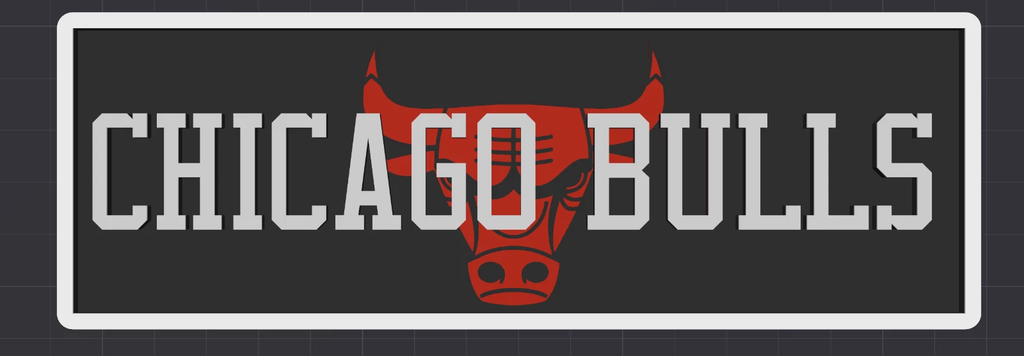 Decorative Chicago Bulls NBA Logo Sign Display Cinema small 17.5cm L 22cm