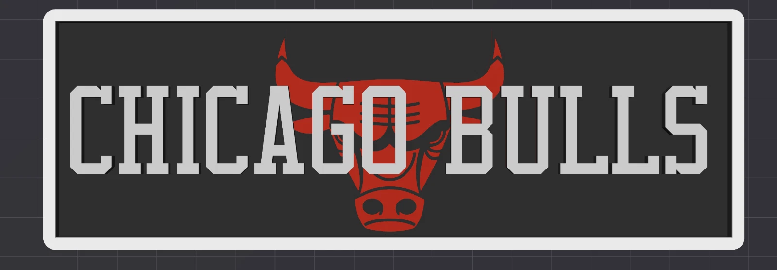 Decorative Chicago Bulls NBA Logo Sign Display Cinema small 17.5cm L 22cm
