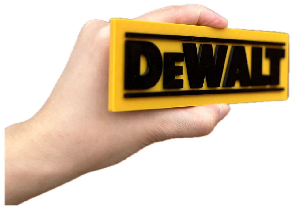 Decorative DeWALT Tool logo Sign Display two sizes small 16cm Large 25cm