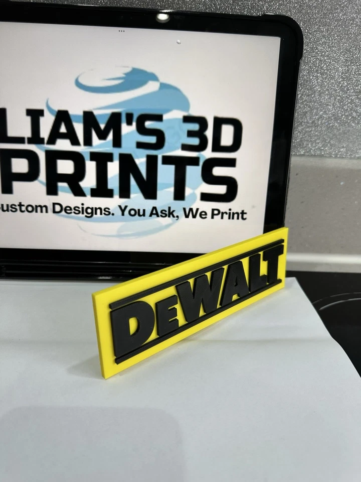 Decorative DeWALT Tool logo Sign Display two sizes small 16cm Large 25cm