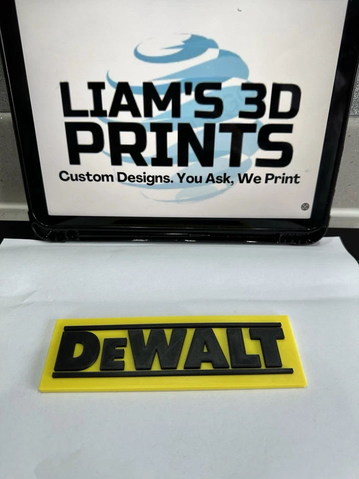 Decorative DeWALT Tool logo Sign Display two sizes small 16cm Large 25cm