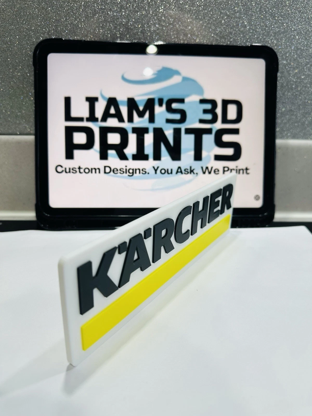 Decorative Karcher logo Sign Display Mancave Garage