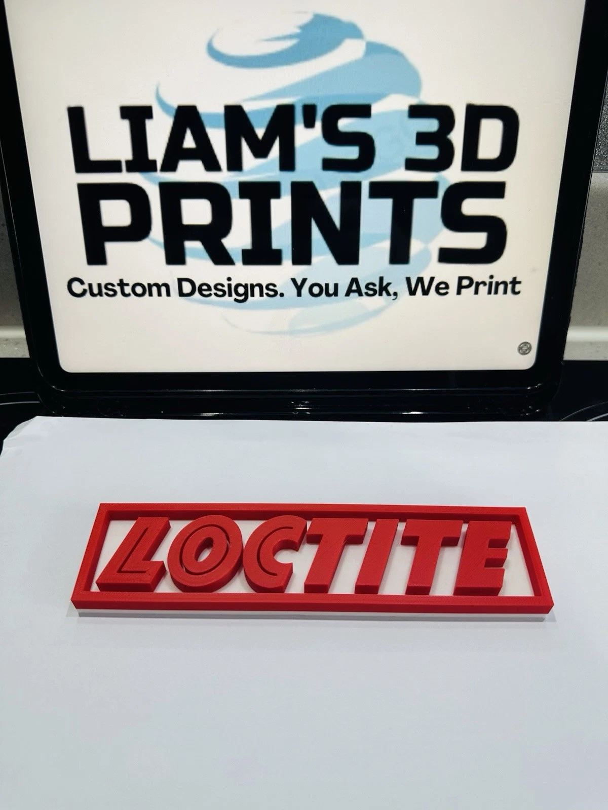 Decorative Loctite Glue sign logo display 3D Printed Mancave