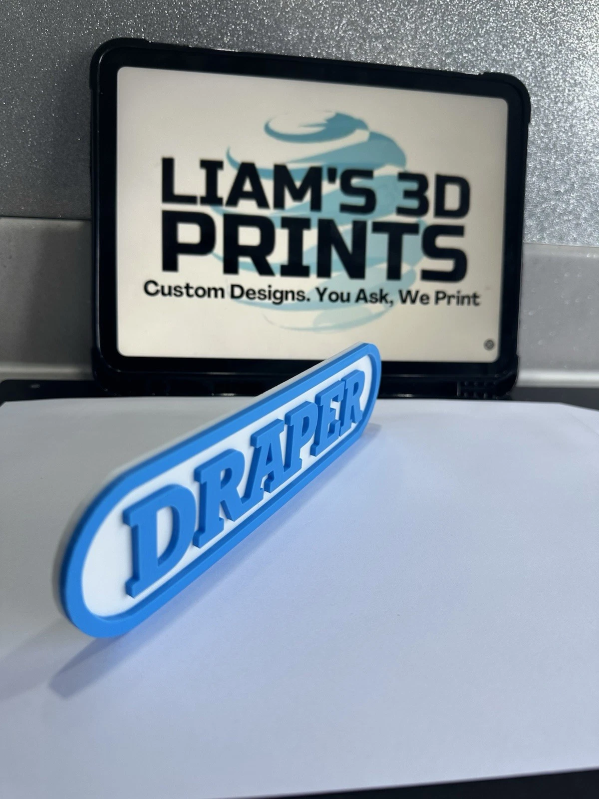 Decorative Draper Tool logo Sign Display Mancave Garage