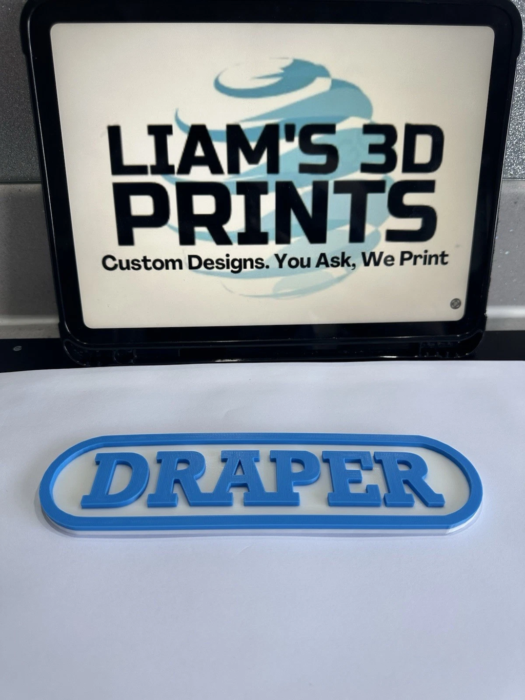 Decorative Draper Tool logo Sign Display Mancave Garage