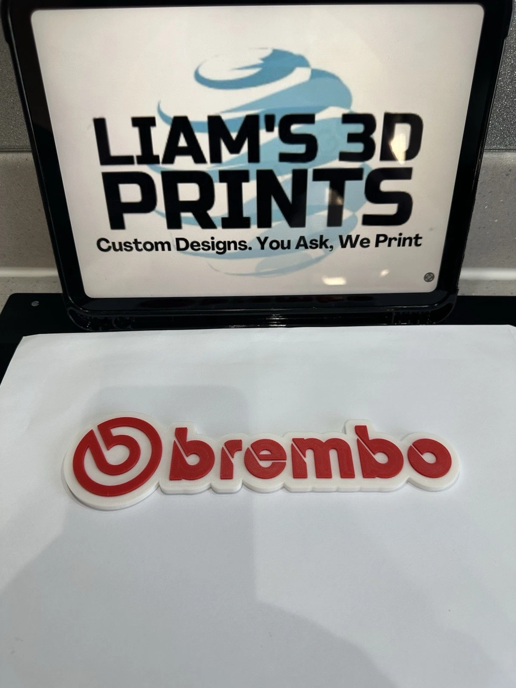 Decorative Brembo Brakes Logo Room Sign Display Wall Mancave Garage Car