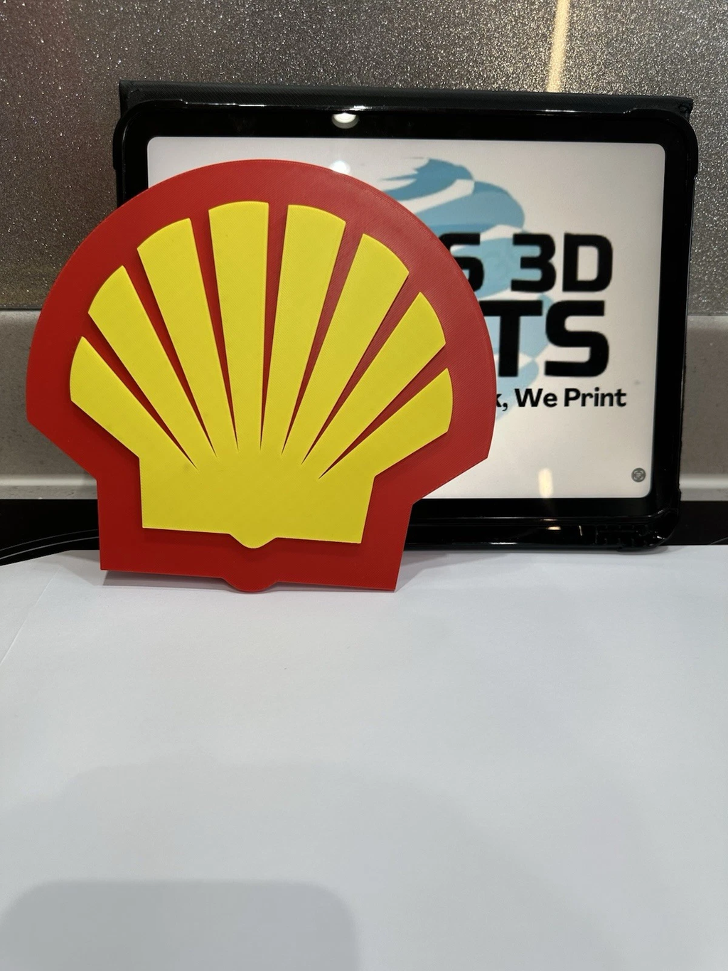 Decorative Shell Petrol Garage sign logo display 3D Printed 20cm X 18cm Mancave