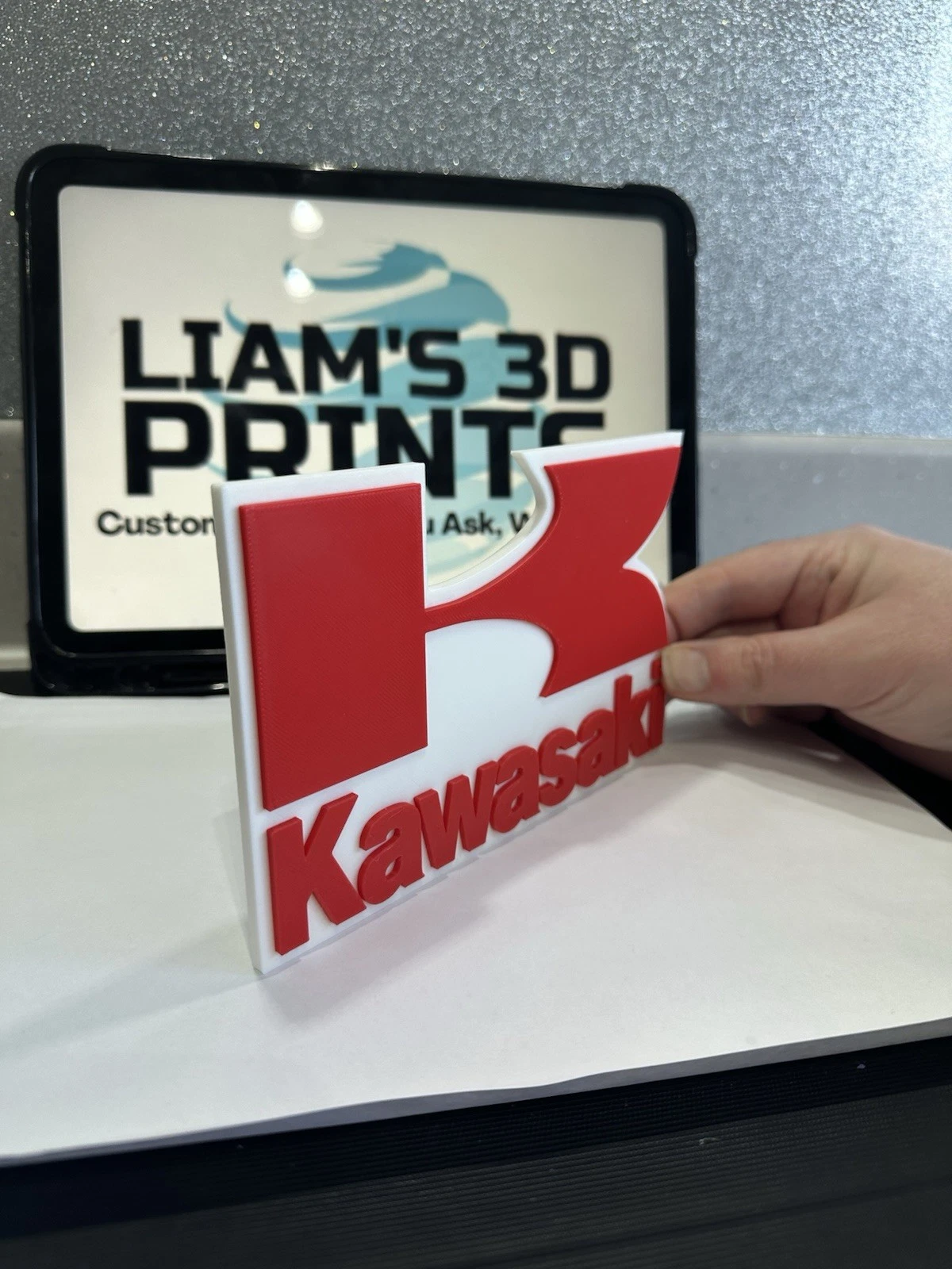Decorative Kawasaki Bike Motorbike sign logo display Mancave