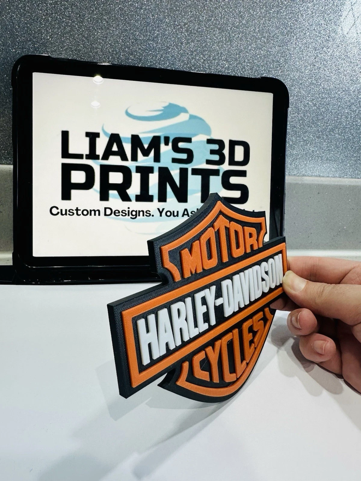 Decorative Harley Davidson Motorbikes Manafacturer Logo Wall Plaque 3D Print