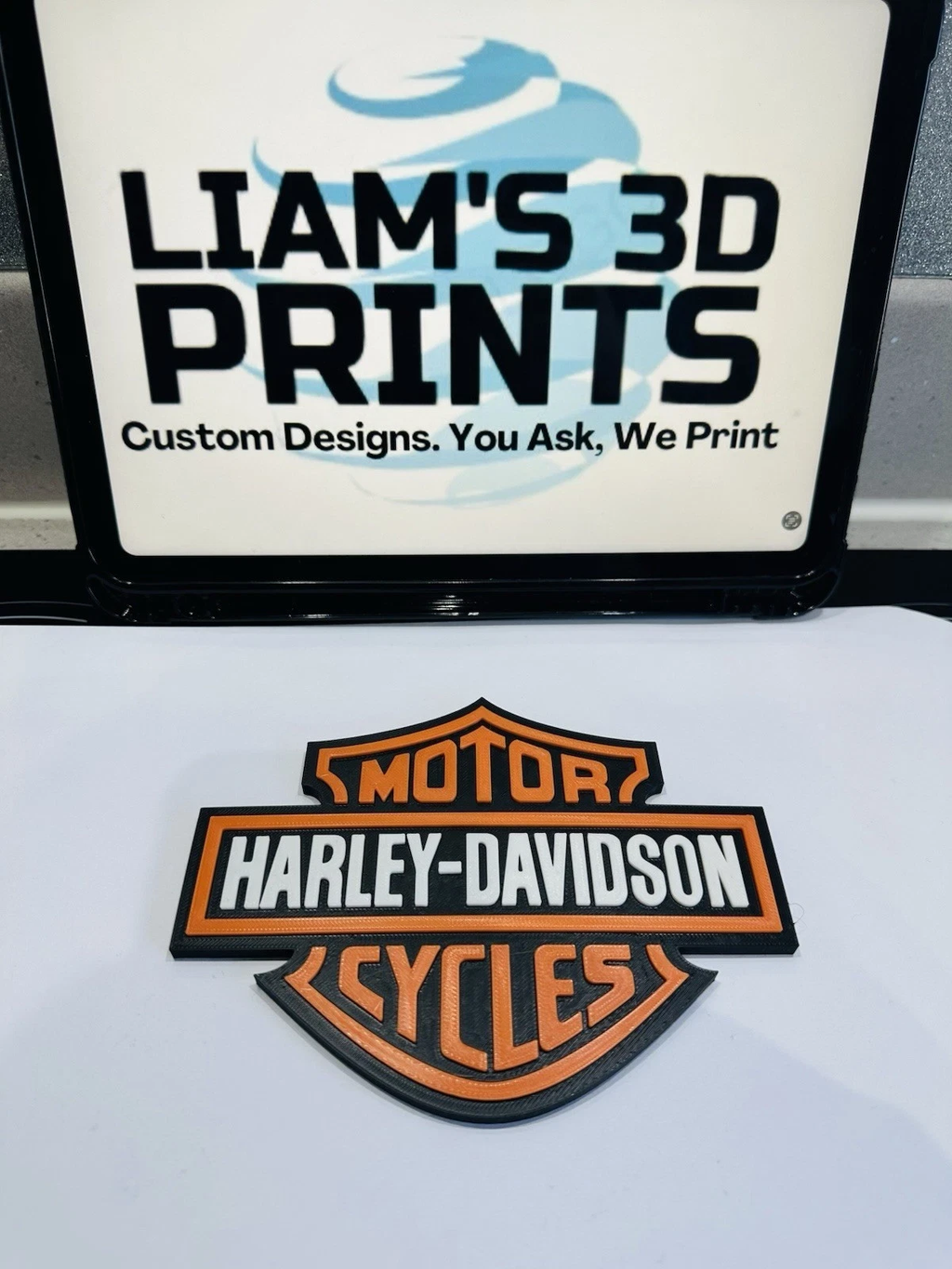 Decorative Harley Davidson Motorbikes Manafacturer Logo Wall Plaque 3D Print
