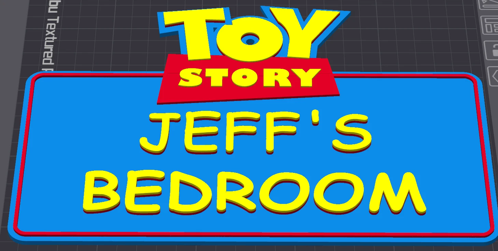 Decorative Toy Story 3D Printed Personalised Name Door sign Plaque