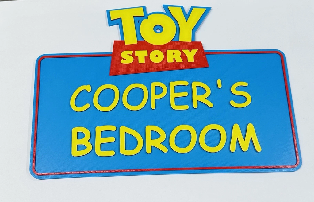 Decorative Toy Story 3D Printed Personalised Name Door sign Plaque