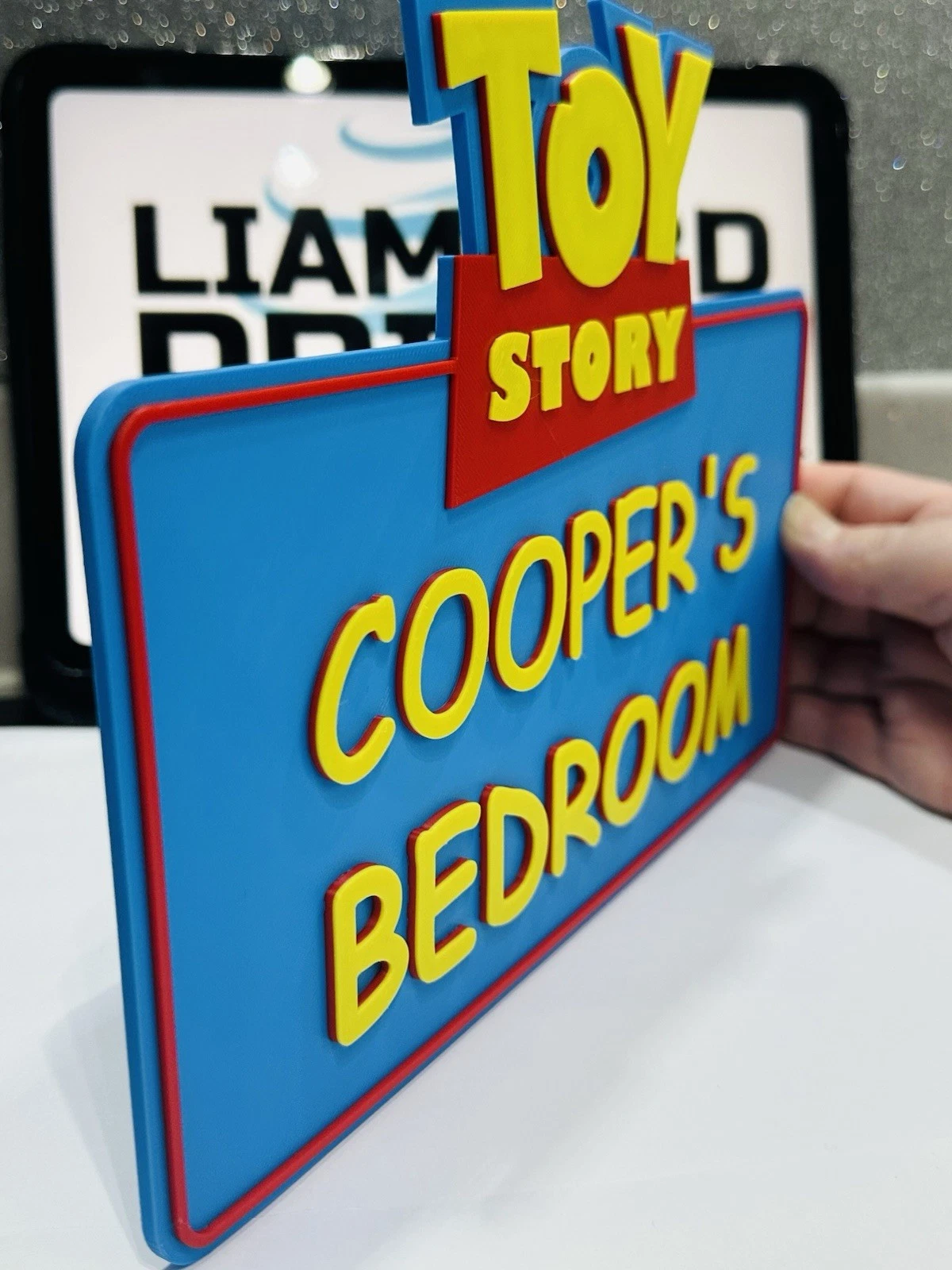 Decorative Toy Story 3D Printed Personalised Name Door sign Plaque