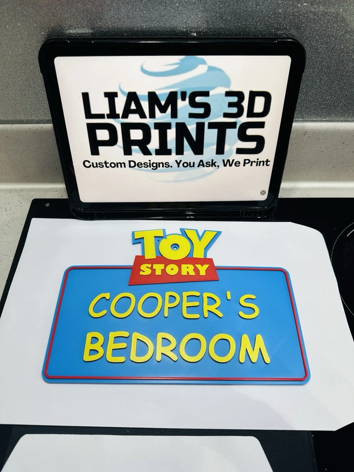 Decorative Toy Story 3D Printed Personalised Name Door sign Plaque