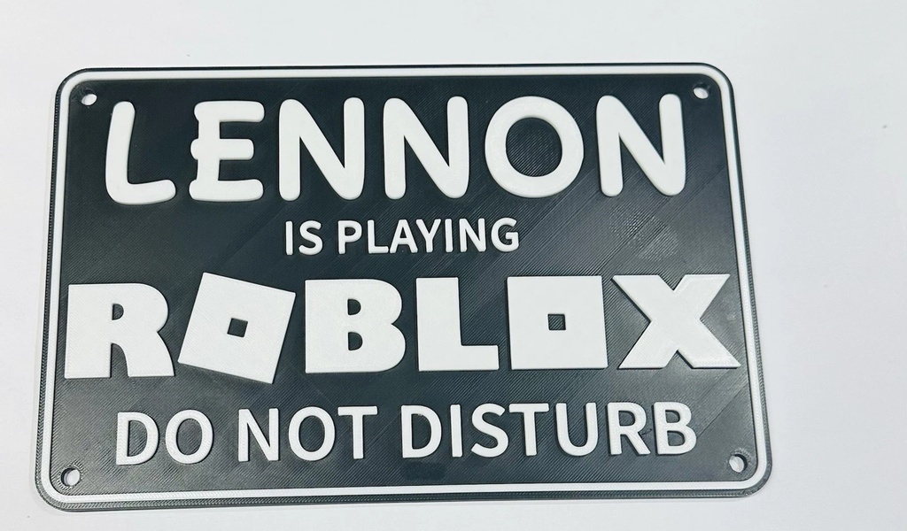 Decorative Roblox 3D Printed Personalised Name Door sign Plaque Bedroom Gaming