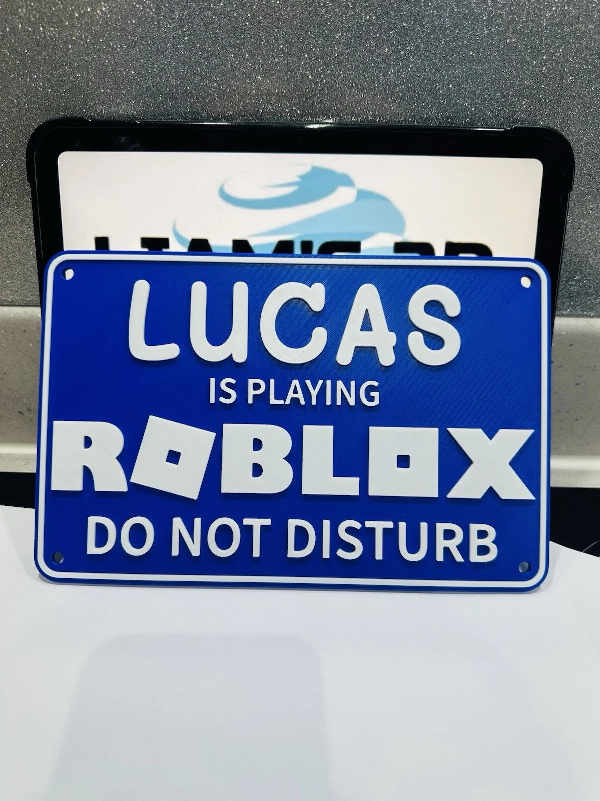 Decorative Roblox 3D Printed Personalised Name Door sign Plaque Bedroom Gaming