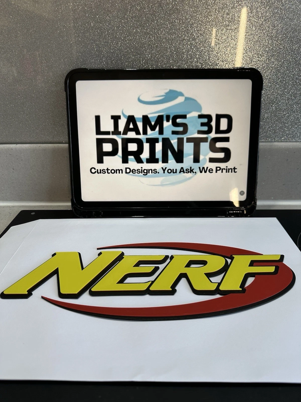 Decorative Nerf Blasters logo Sign Display gun
