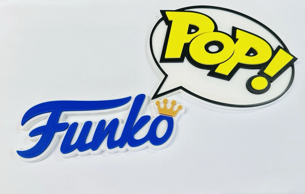 Decorative Funko Pop logo Sign Display Mancave Two Colour