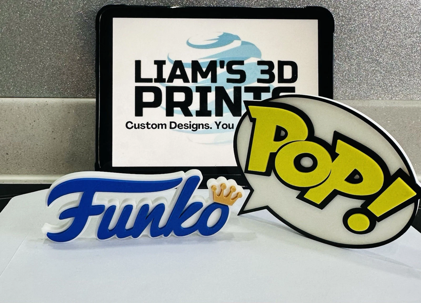 Decorative Funko Pop logo Sign Display Mancave Two Colour