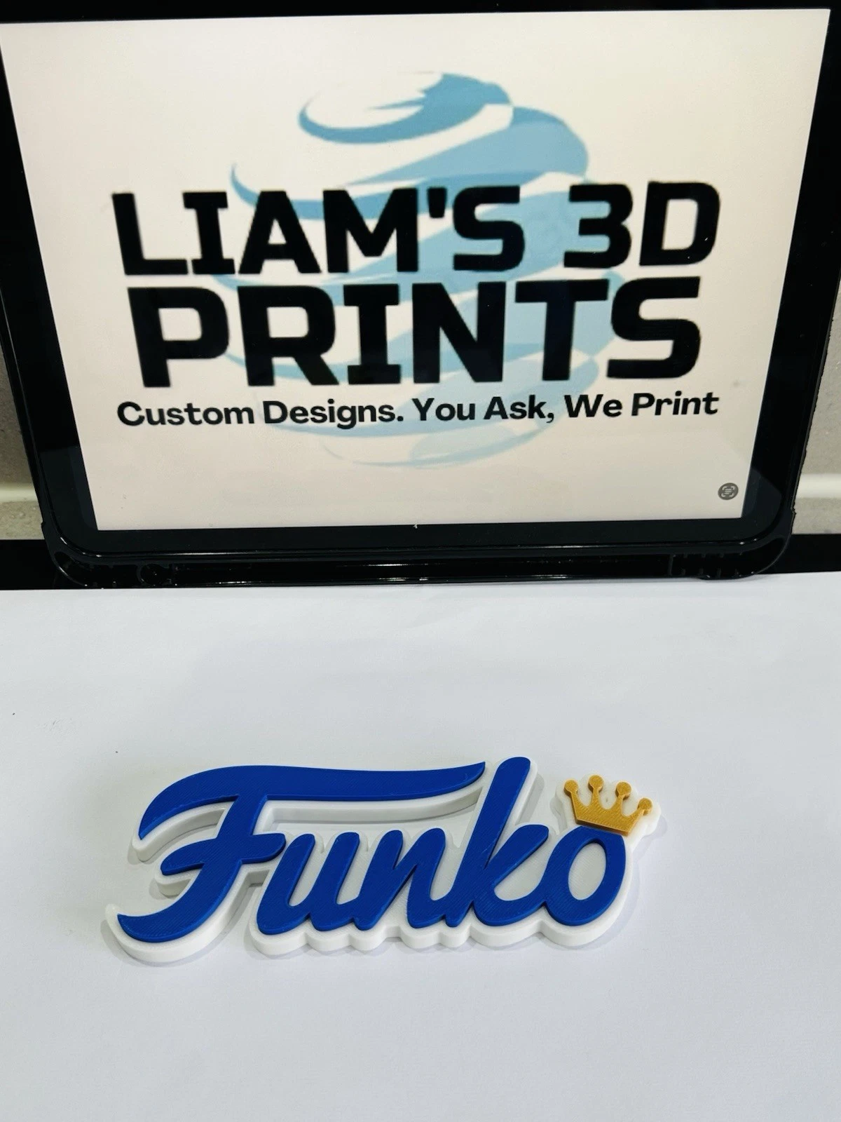 Decorative Funko Pop logo Sign Display Mancave Two Colour
