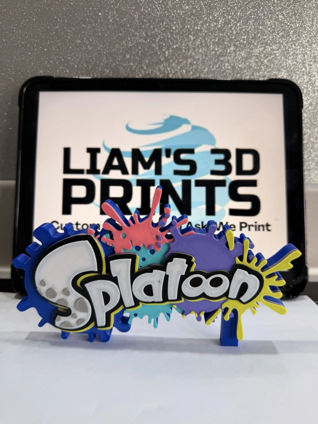 Decorative Splatoon Nintendo Game Standing Room Sign Display Logo Gaming