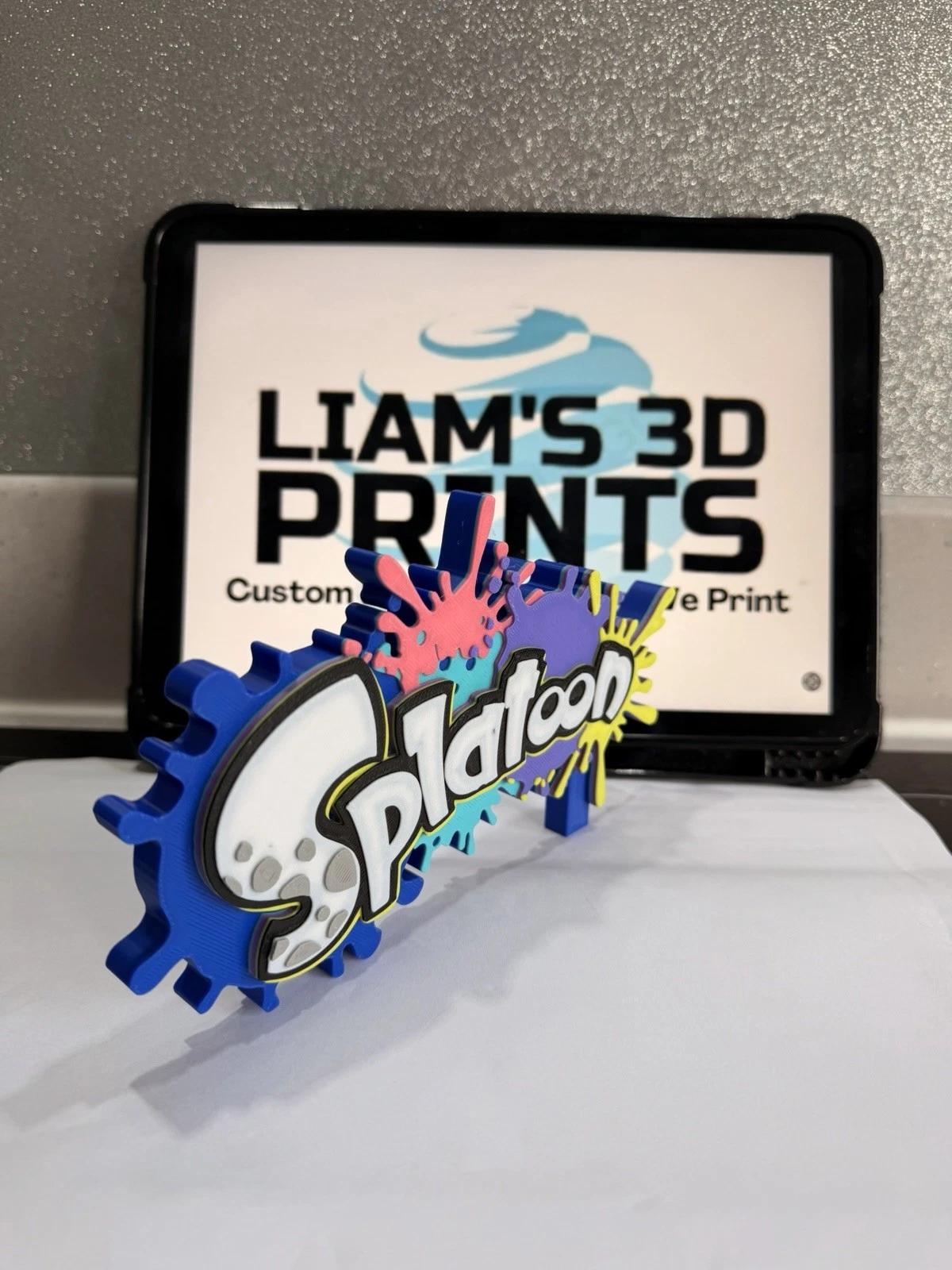 Decorative Splatoon Nintendo Game Standing Room Sign Display Logo Gaming