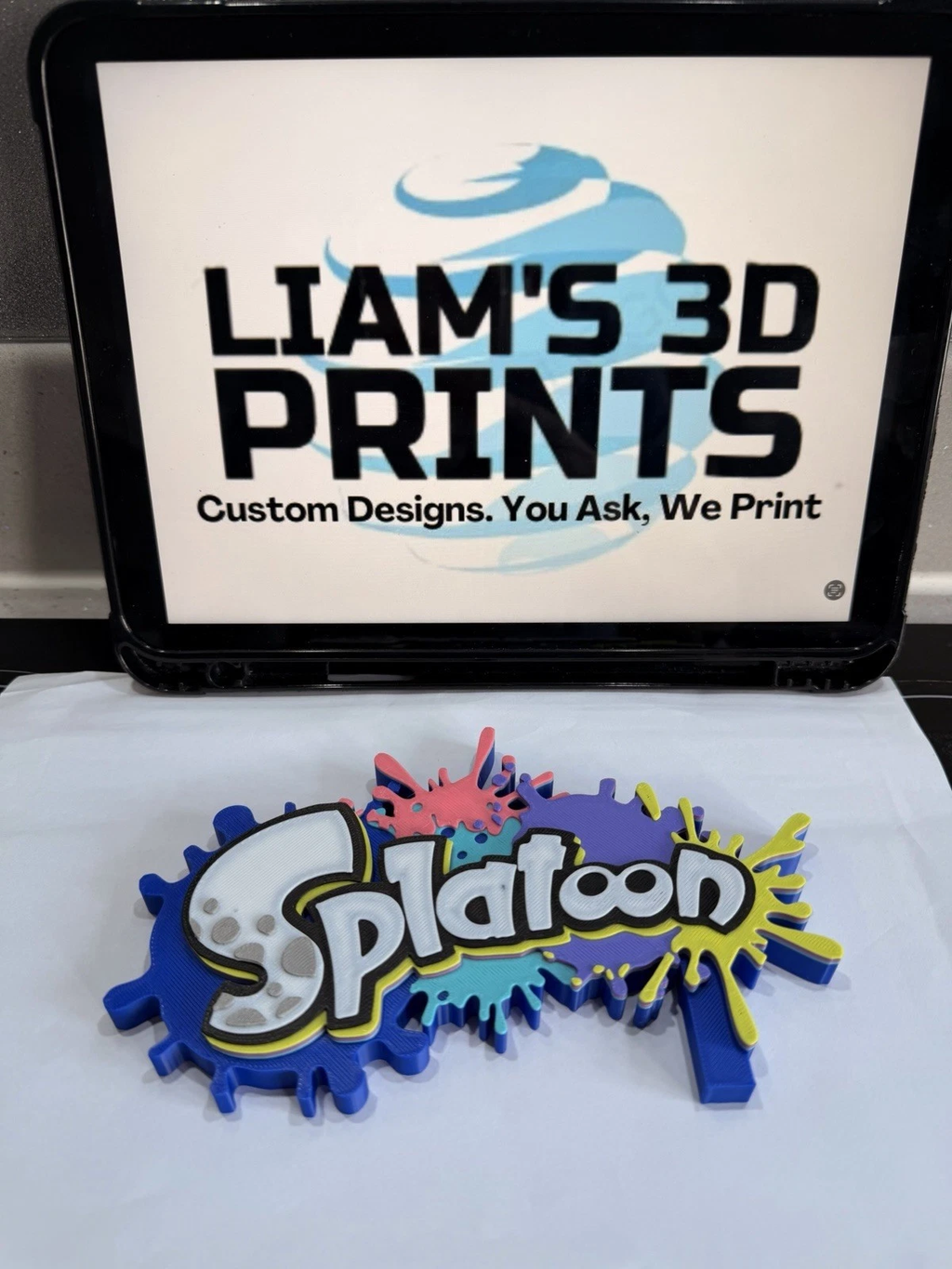Decorative Splatoon Nintendo Game Standing Room Sign Display Logo Gaming