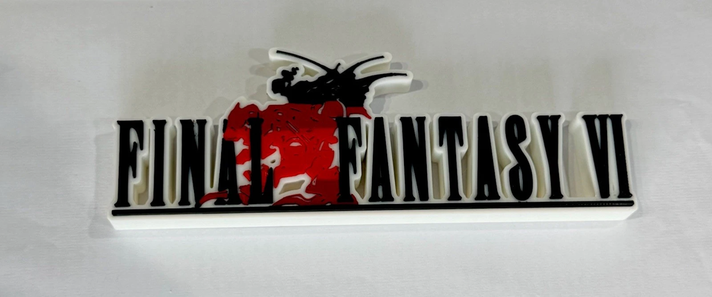 Decorative Final Fantasy VI 6 Game Standing Room Sign Display Logo Gaming