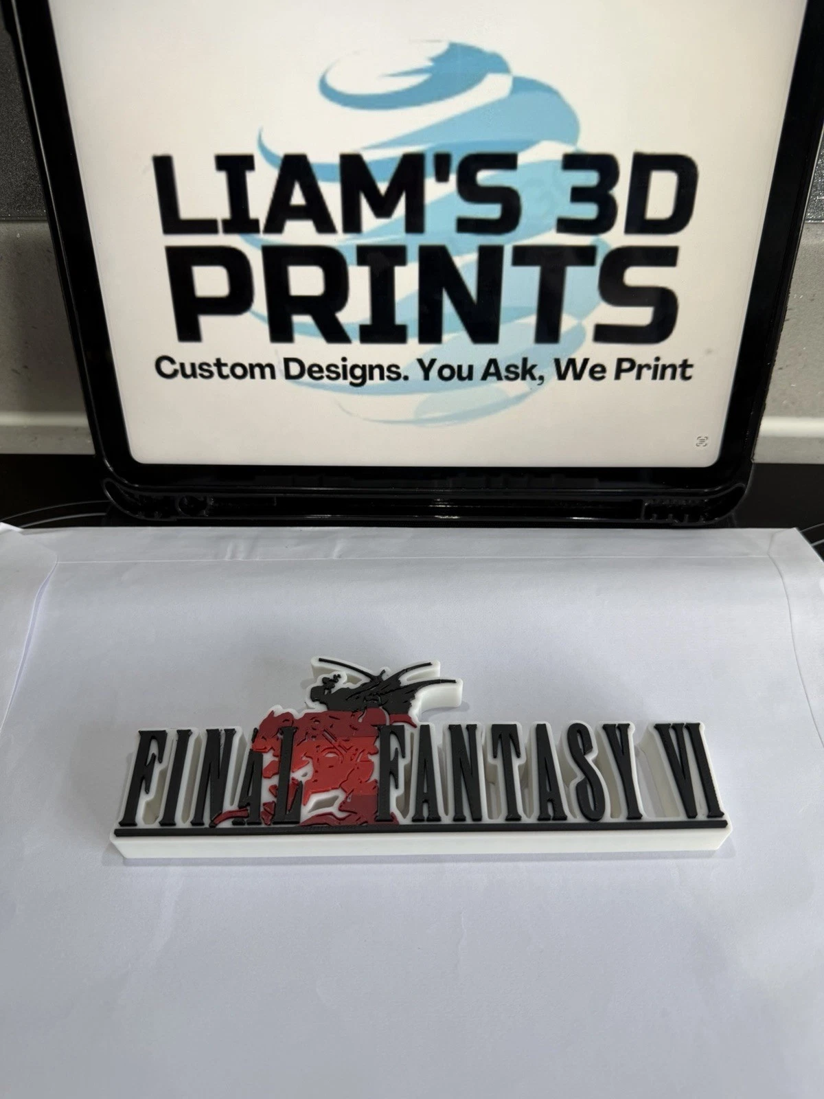 Decorative Final Fantasy VI 6 Game Standing Room Sign Display Logo Gaming