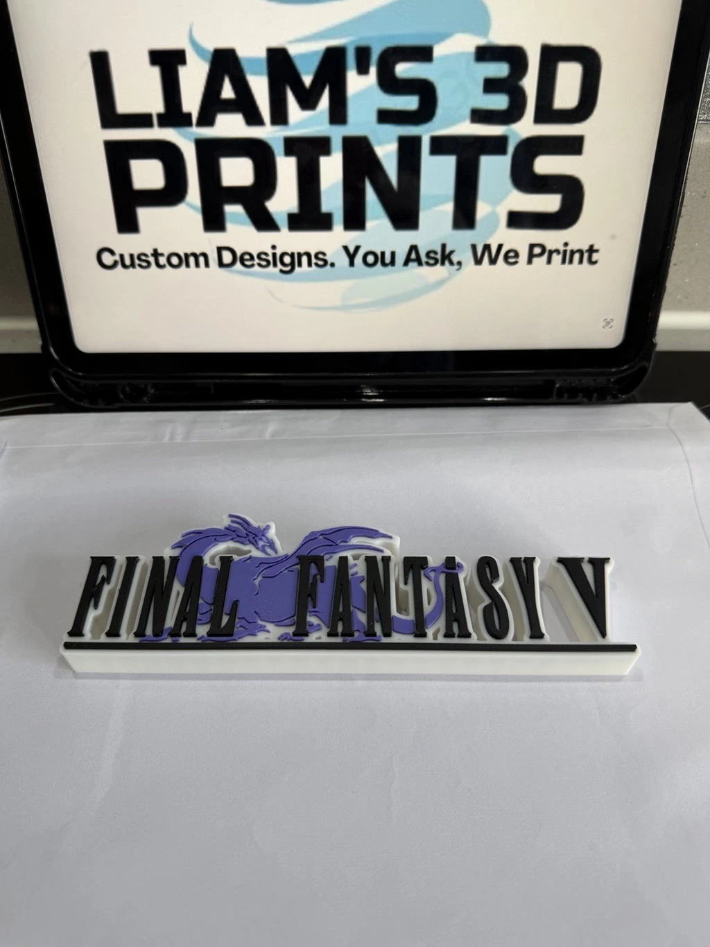 Decorative Final Fantasy V 5 Game Standing Room Sign Display Logo Gaming