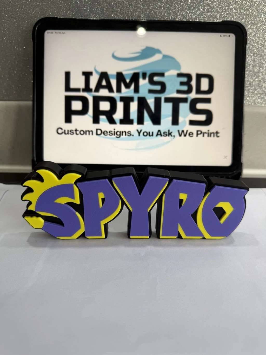 Decorative Spyro The Dragon Game Standing Room Sign Display Logo Gaming