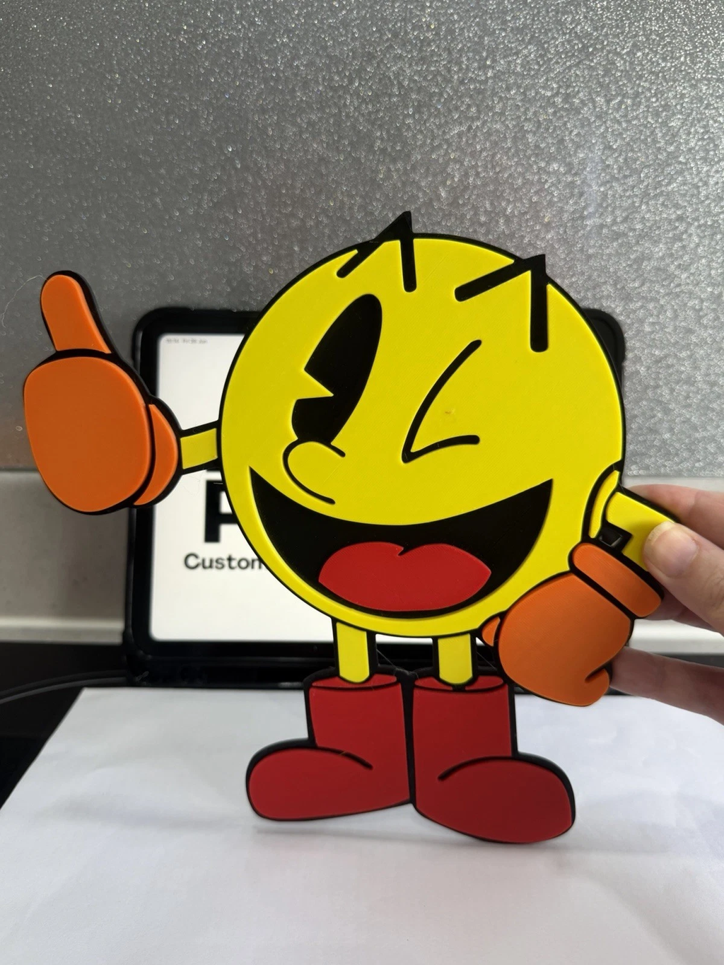 Decorative Pac-Man Character Game Wall Plaque Room Sign Display Logo Gaming