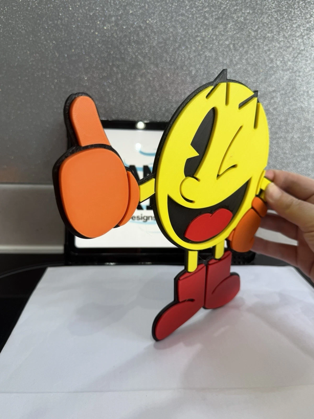Decorative Pac-Man Character Game Wall Plaque Room Sign Display Logo Gaming