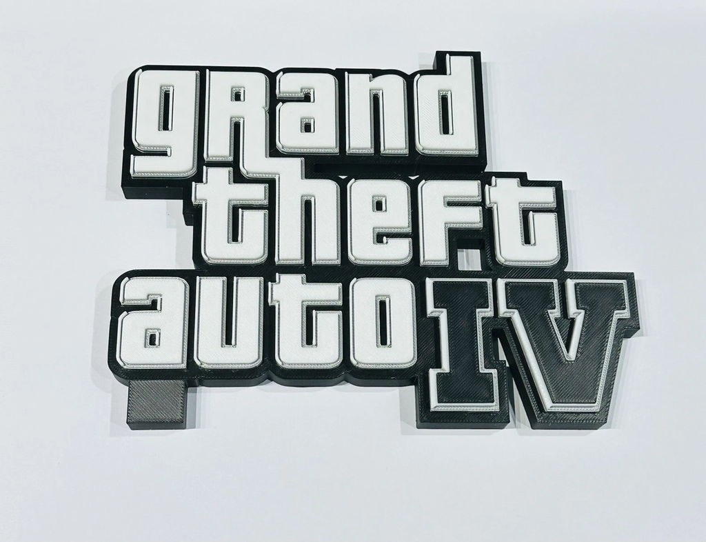 Decorative Grand Theft Auto GTA 4 VI Game Gaming Logo Self Standing Shelf Room