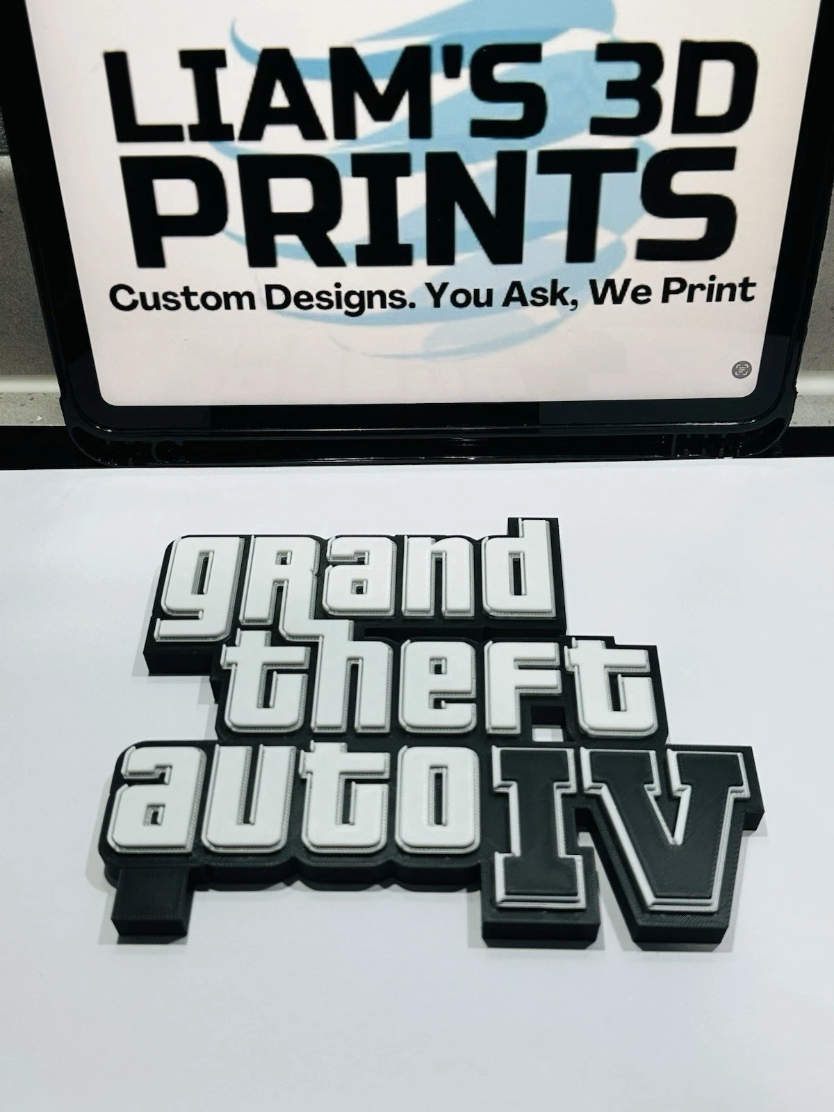 Decorative Grand Theft Auto GTA 4 VI Game Gaming Logo Self Standing Shelf Room