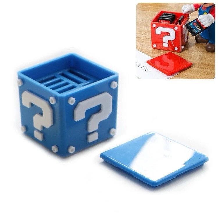 Mario Question Block cube Nintendo Switch Game storage holder Any colour