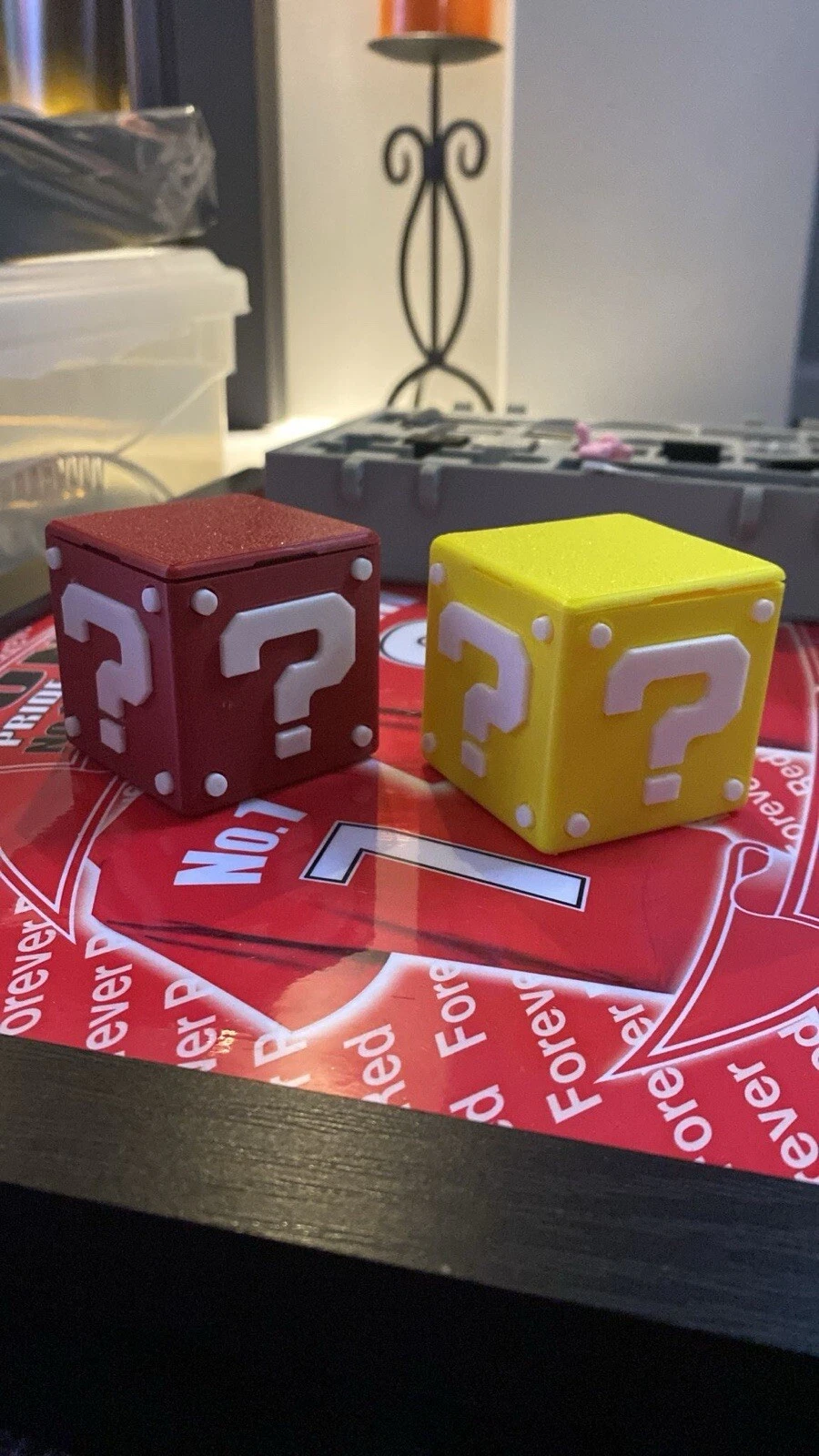 Mario Question Block cube Nintendo Switch Game storage holder Any colour