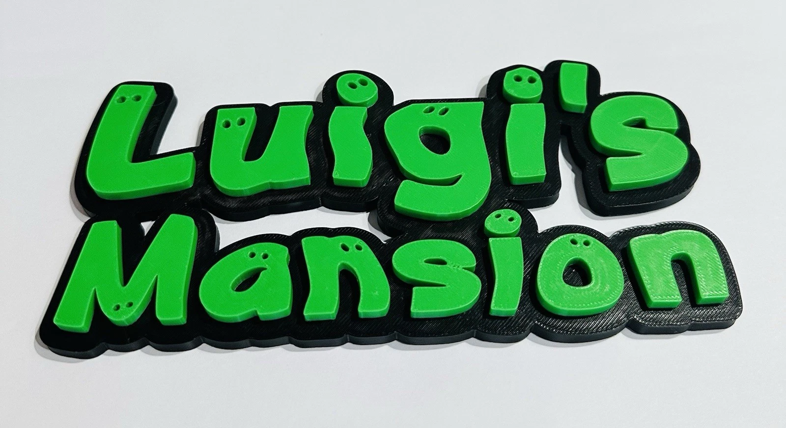 Decorative Luigi's Mansion Logo Nintendo Game Room Sign Wall Display