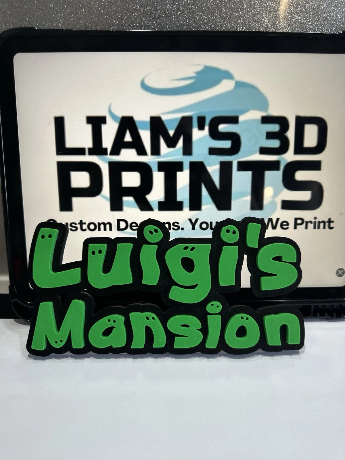 Decorative Luigi's Mansion Logo Nintendo Game Room Sign Wall Display