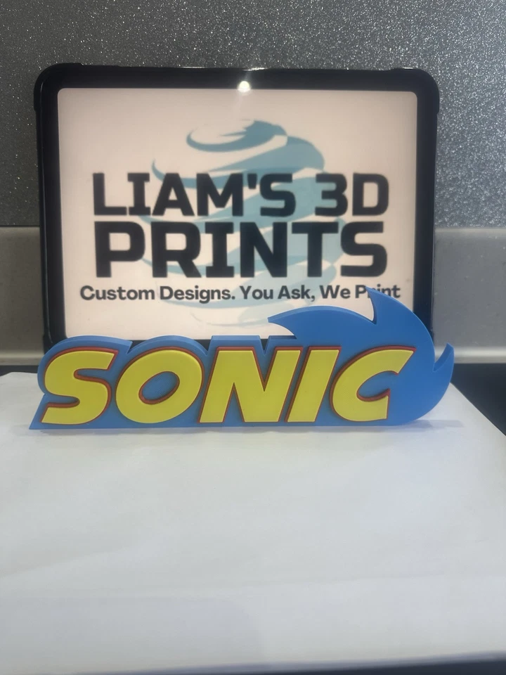 Decorative Sonic The Hedgehog TV film Game logo Sign Display 22 Cm X 7.5 Cm