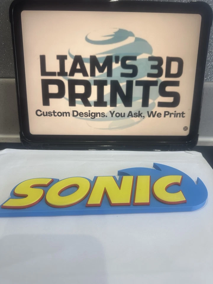 Decorative Sonic The Hedgehog TV film Game logo Sign Display 22 Cm X 7.5 Cm