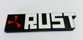 Decorative RUST Game Room Sign Display Logo Pops